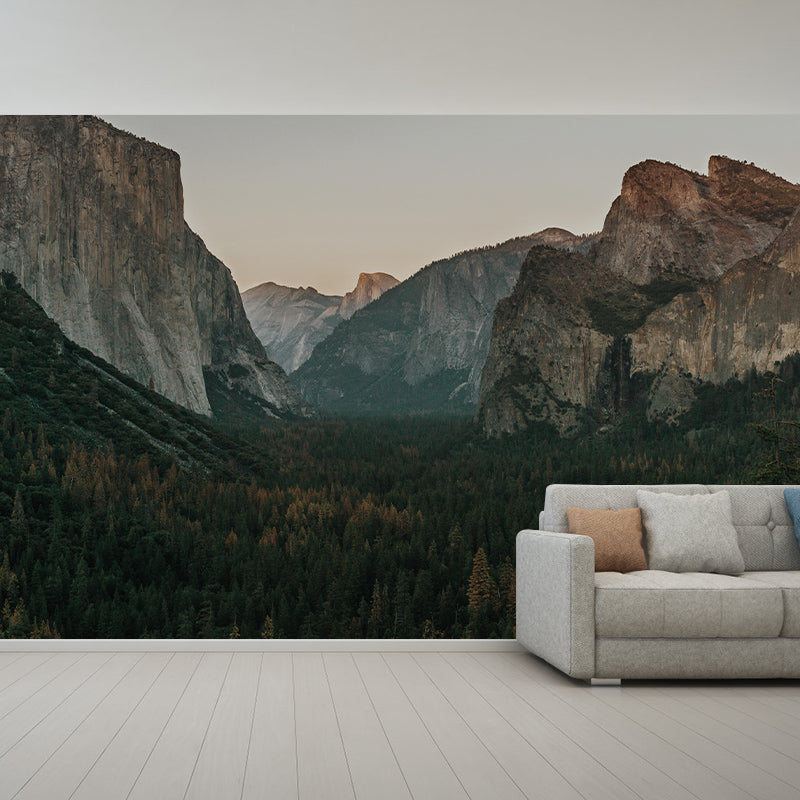 Mountain Photography Wall Mural Contemporary Moisture Resistant Wall Mural