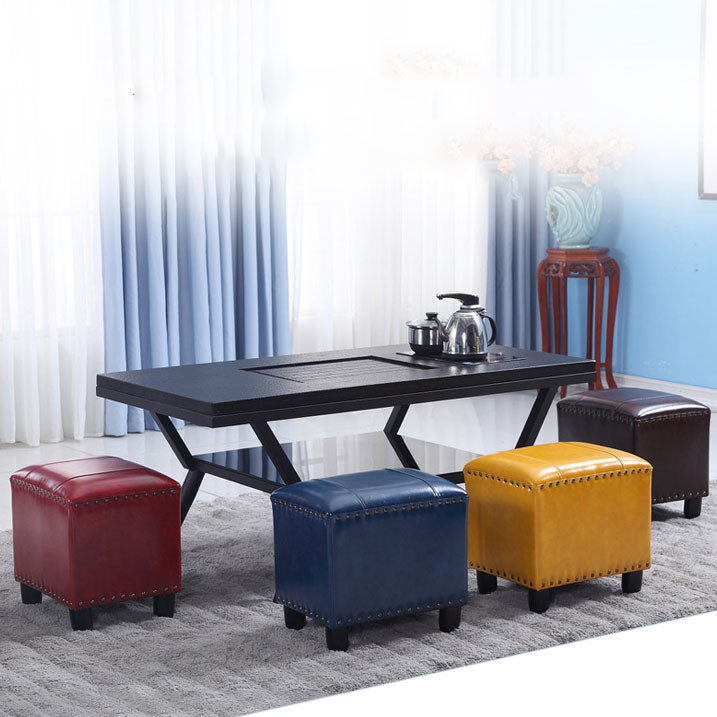 Modern Leather Standard Rectangle Nail Decoration Indoor Standard