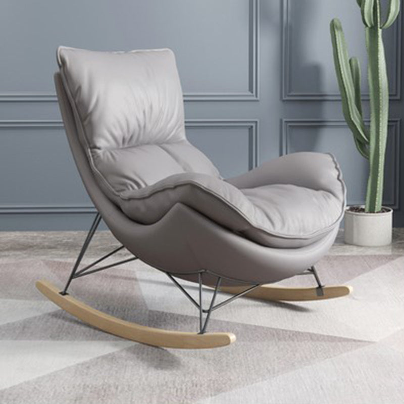 Ergonomic with Ottoman Rocker Chair with Padded Seat Rocking Chair Spindle