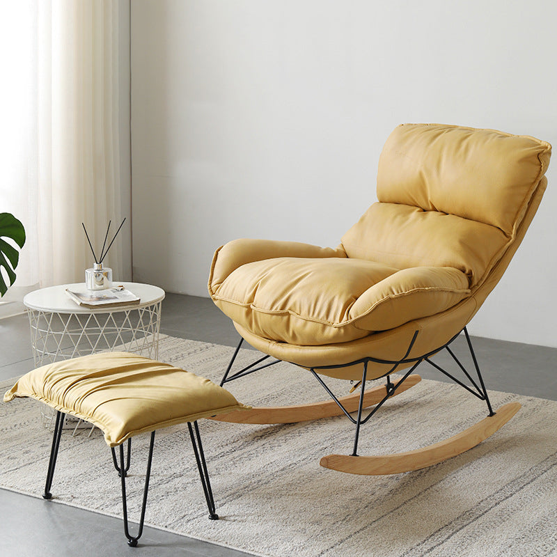 Contemporary Rocker Chair 93" H Rocking Chair with Padded Seat