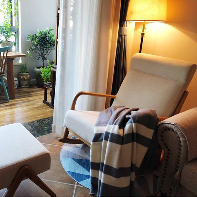 Modern Rocker Chair Upholstered With Gray Frame Glider for Living Room