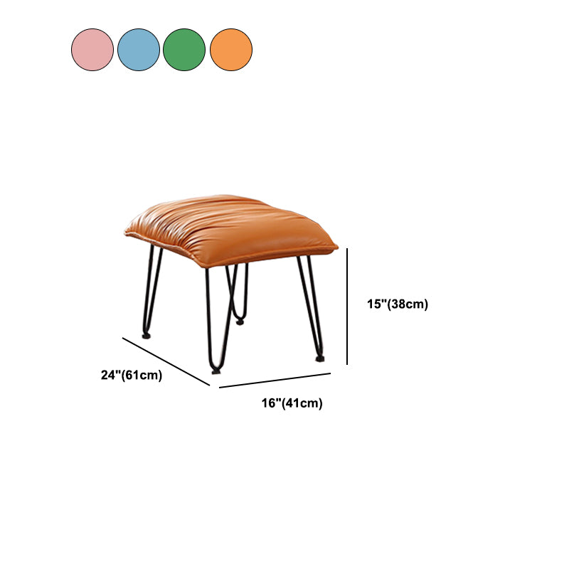 Orange Modern Rocking Chair Removable Cushions Rocker Chair with Ottoman