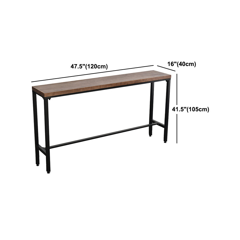 Industrial 1/2/5 Pieces Solid Wood Bar Table Set Fixed Counter Set