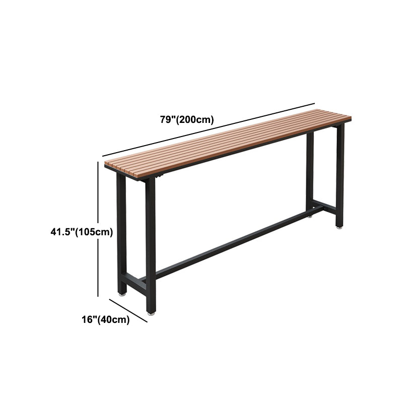 Industrial Wood Bar Table Set 1/2/5 Pieces Fixed Counter Set for Home Use