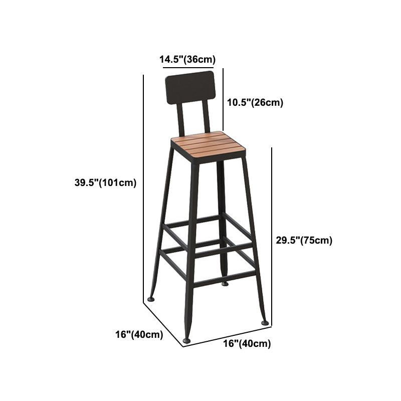 Industrial Wood Bar Table Set 1/2/5 Pieces Fixed Counter Set for Home Use