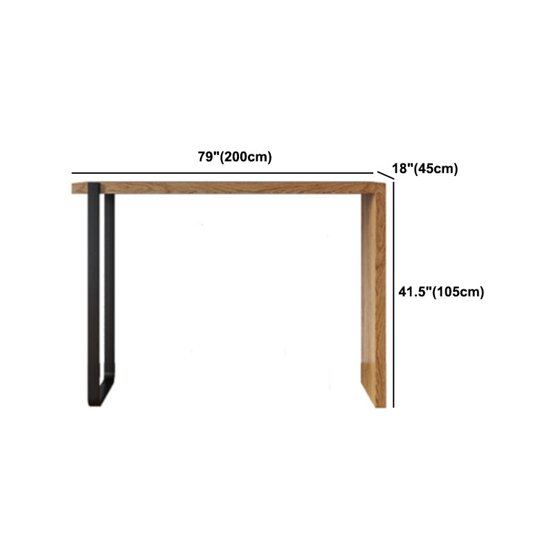 1/2/3 Pieces Modern Rectangular Pub Table Set Wooden Counter Table with Backless Stools