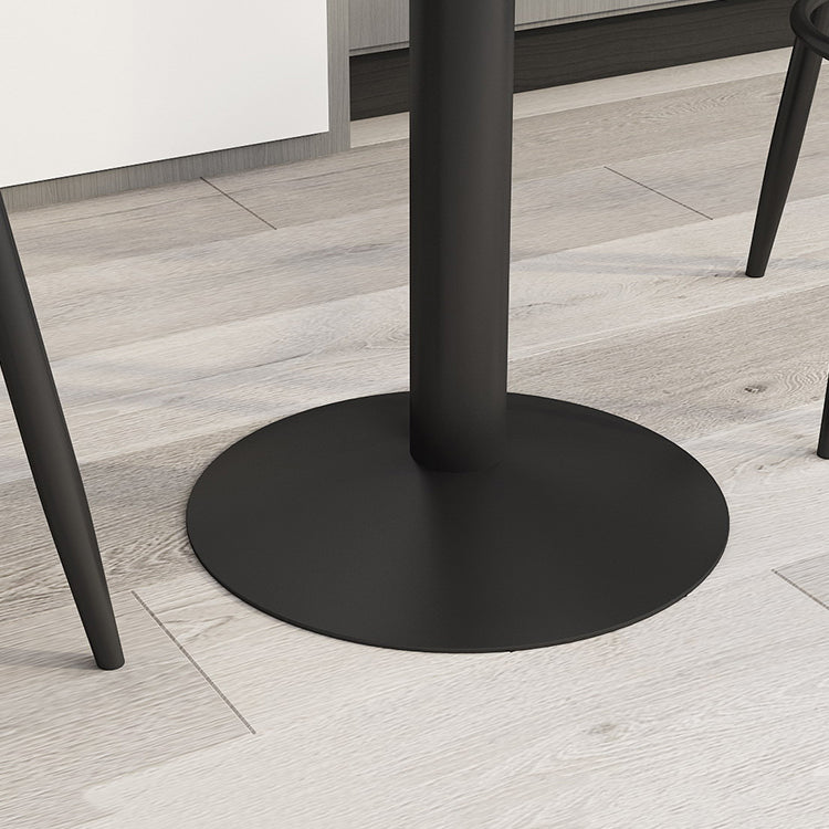 1/2/3 Pieces Round Pub Table Set Modern Stone and Metal Counter Height Set