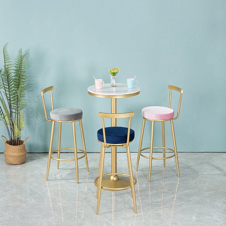 Fixed Table Counter Set 1/3/4 Pieces Glam Style Sintered Stone Bar Table Set for Home Use