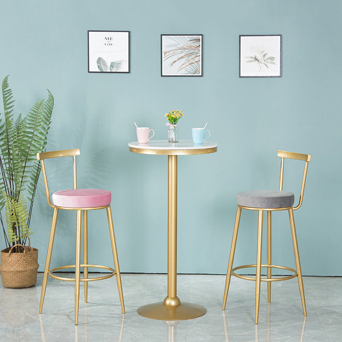 Fixed Table Counter Set 1/3/4 Pieces Glam Style Sintered Stone Bar Table Set for Home Use