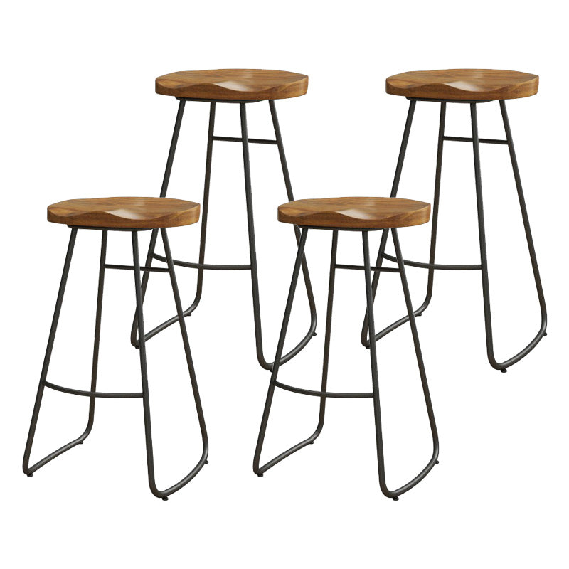 1/4/5/6 Pieces Modern Rectangle Pub Table Set Wooden Counter Table with Backless Stools