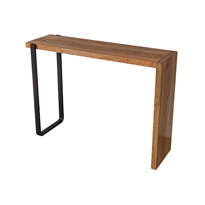 Indoor Rectangular Bar Table Set 1/3 Pcs Solid Wood Bar Table with Backless Bar Stool