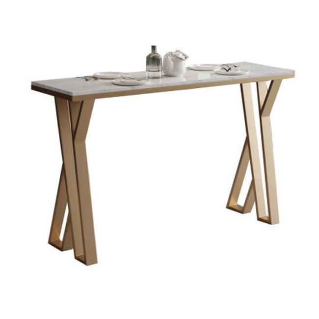 Glam Style Bar Table Set 1/2/5 Pieces Rectangle Bar Table with High Stools for Kitchen