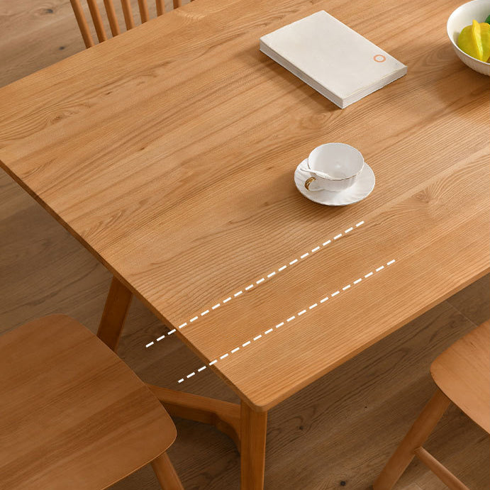 Modern Dining Table Set 1/2/4/7 Pcs Solid Wood Dining Table with Windsor Chairs