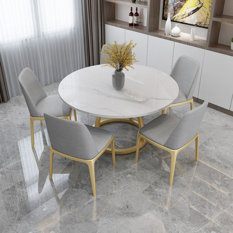 Contemporary Round Table Set 1/2/5/7 Pieces Dining Set for Kitchen