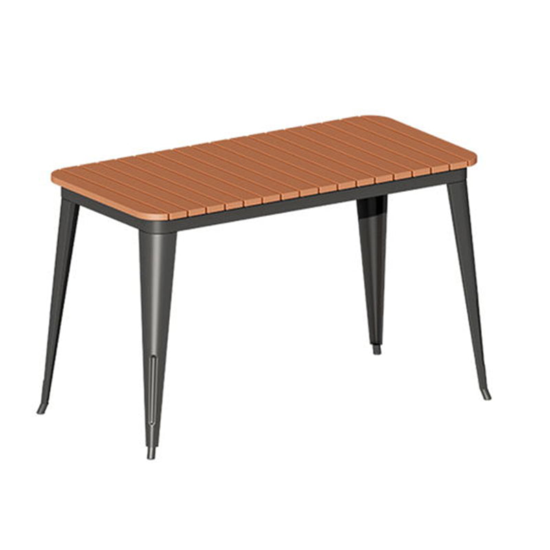 Contemporary Style Wood Table Set 1/2/3/5/7 Pieces Dining Set with Metal Chairs