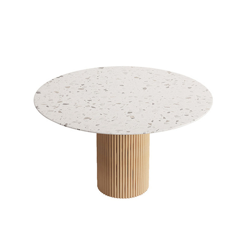 Contemporary Sintered Stone Dining Table Set Round 1/4/5/7 Pieces Dining Set for Home Use
