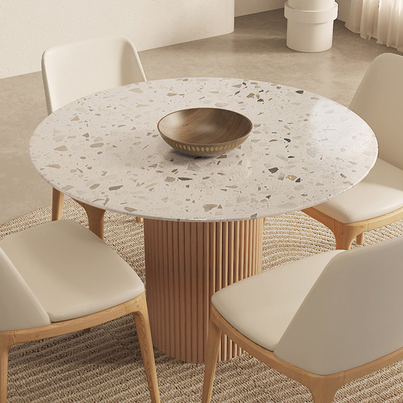 Contemporary Sintered Stone Dining Table Set Round 1/4/5/7 Pieces Dining Set for Home Use