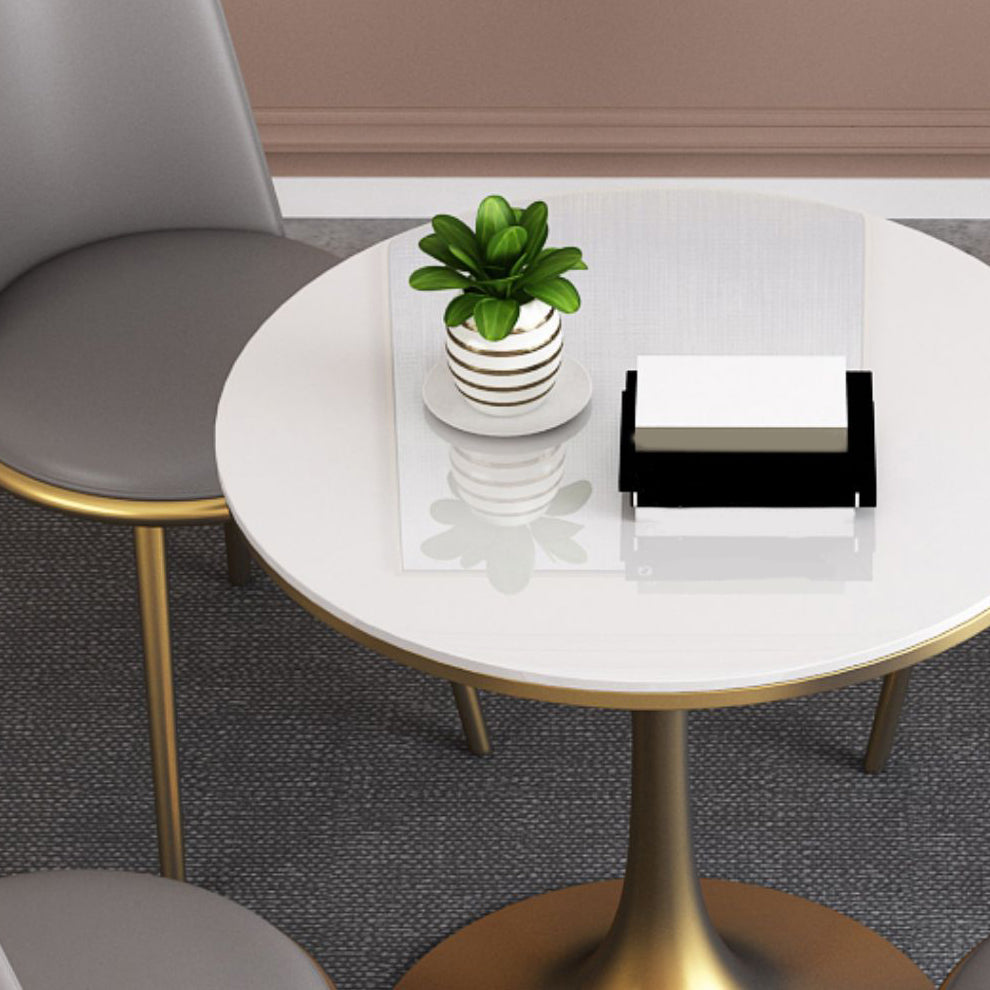 Contemporary Round Table Set 1/2/3/4/5 Pieces Dining Set for Kitchen