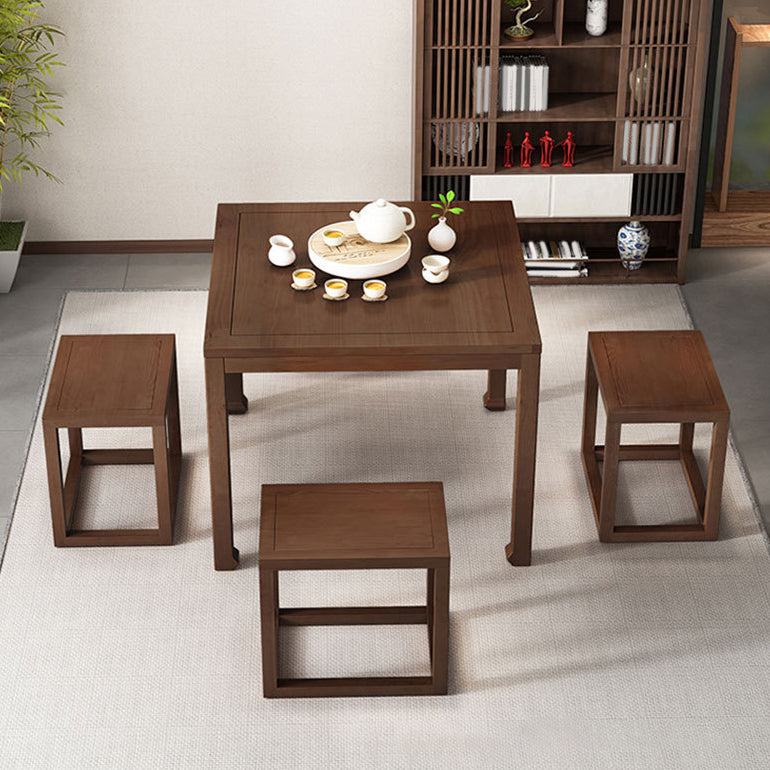 Traditional Wood Dining Set 1/5 Pieces Rectangle Dining Table Set