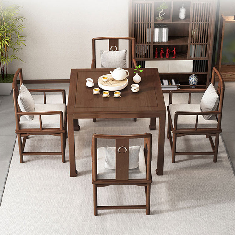 Traditional Wood Dining Set 1/5 Pieces Rectangle Dining Table Set