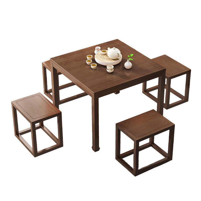 Traditional Wood Dining Set 1/5 Pieces Rectangle Dining Table Set