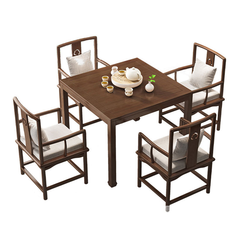 Traditional Wood Dining Set 1/5 Pieces Rectangle Dining Table Set