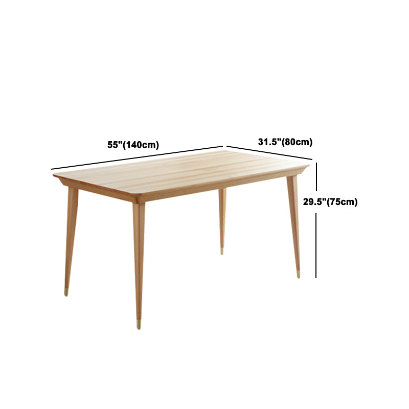 Modern Rectangle Dining Set 1/2/5/7 Pieces Solid Wood Dining Table with Chairs
