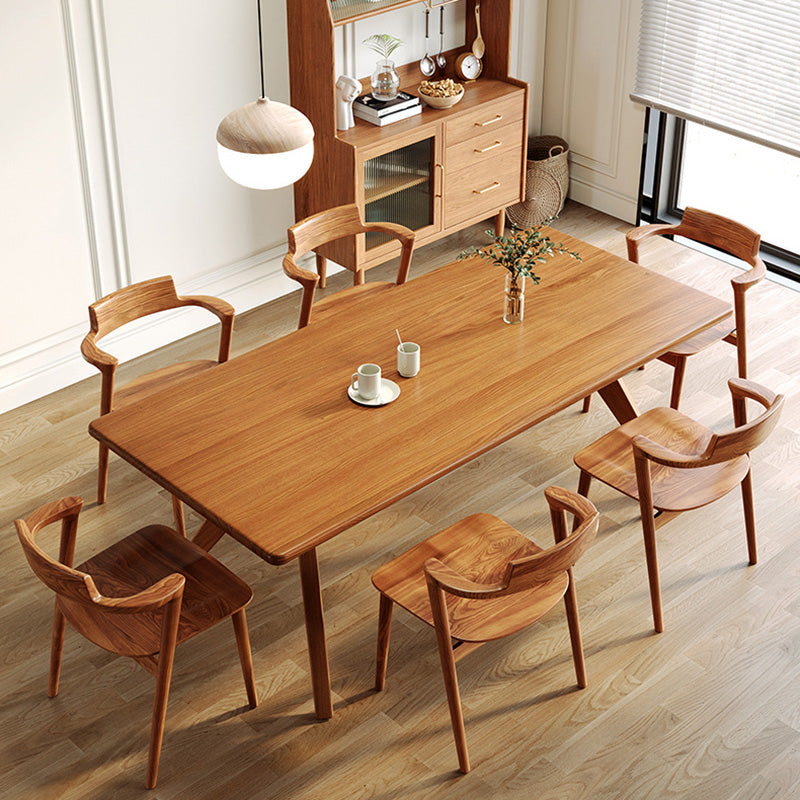 Modern 1/5/7 Pieces Dining Set Rectangle Pine Wood Dining Table for Dining Room