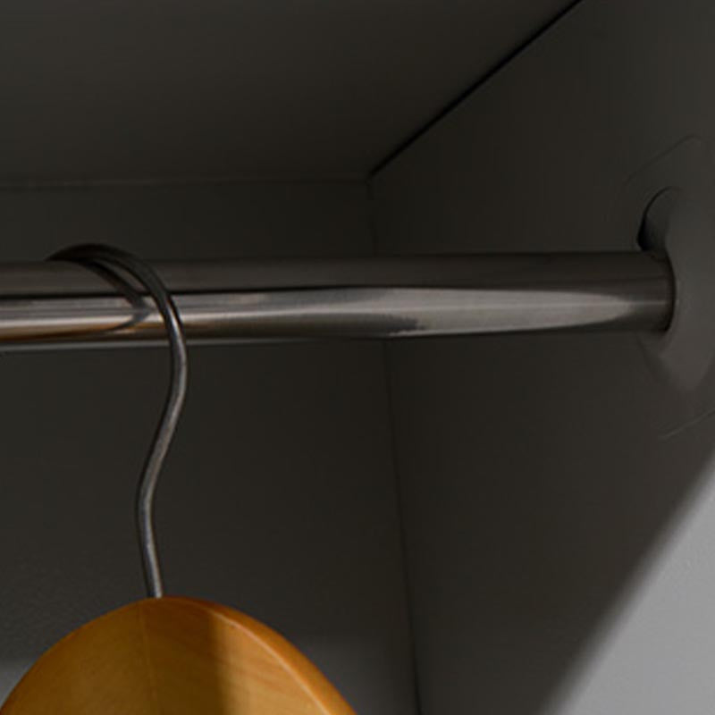 Modern White Storage Cabinet with Hinged Door Metal Cabinet for Bathroom