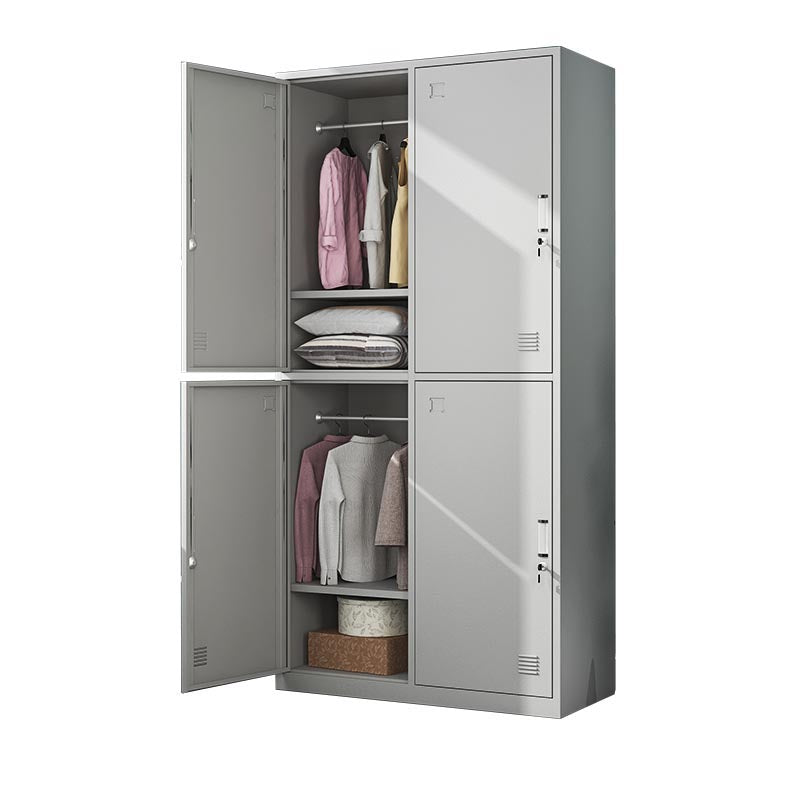Modern Hinged Wardrobe Armoire Steel Wardrobe Cabinet for Bedroom
