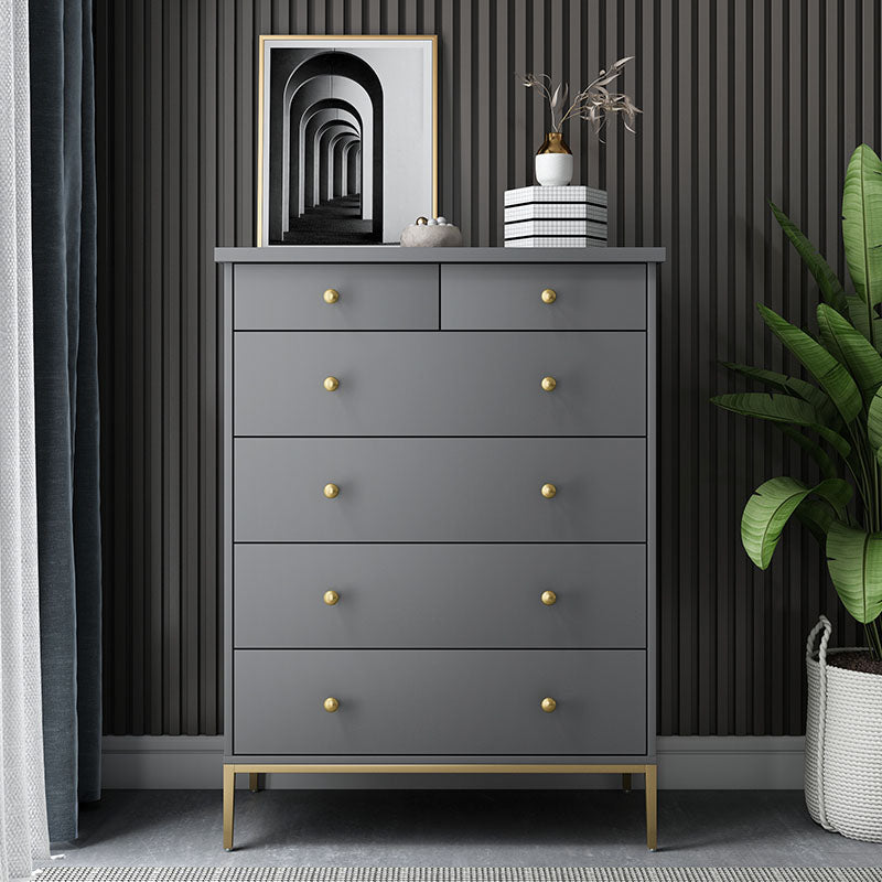 Glam Engineered Wooden Storage Chest Bedroom Chest with Drawers