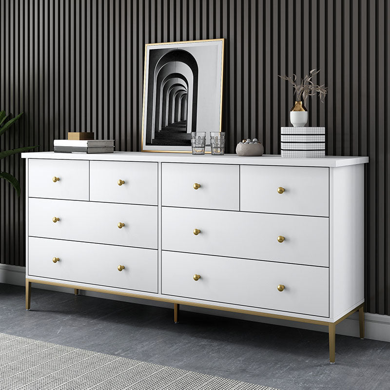 Glam Engineered Wooden Storage Chest Bedroom Chest with Drawers