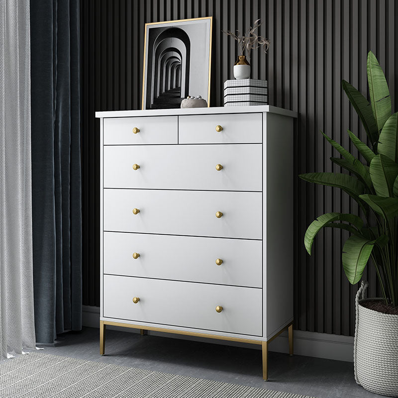 Glam Engineered Wooden Storage Chest Bedroom Chest with Drawers