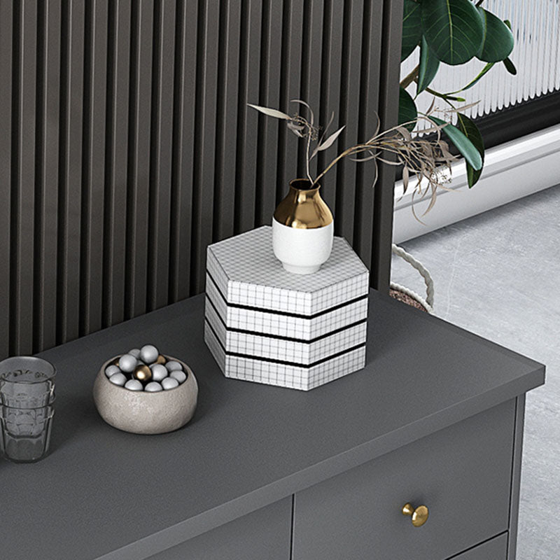 Glam Engineered Wooden Storage Chest Bedroom Chest with Drawers