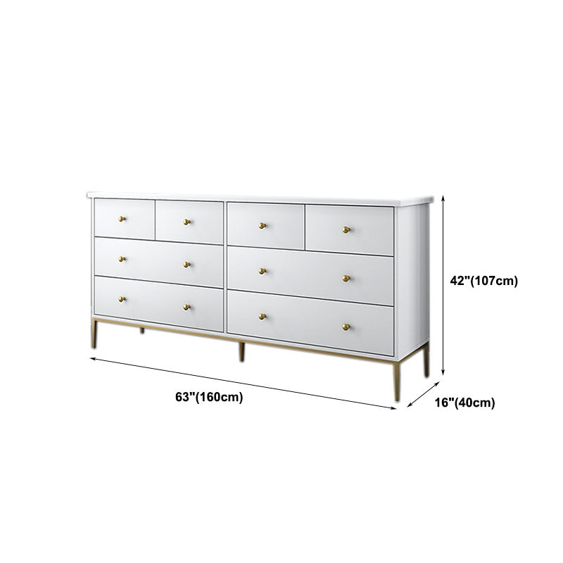 Glam Engineered Wooden Storage Chest Bedroom Chest with Drawers