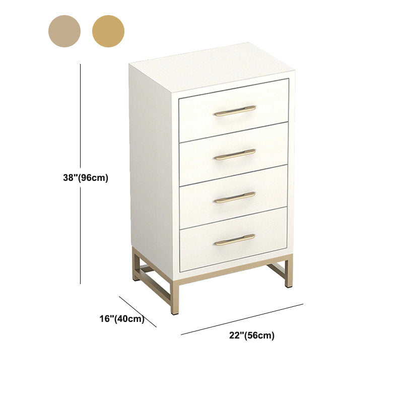 Glam Vertical Storage Chest Bedroom 16"W Wooden Chest with Drawers