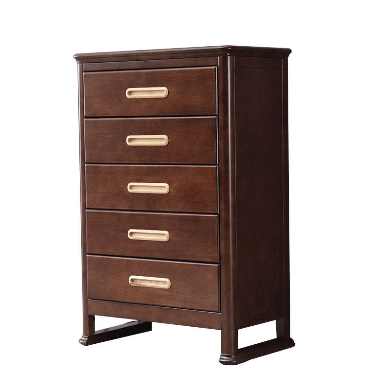 Traditional Brown Storage Chest Dresser Vertical Wooden Chest with 3 / 4 / 5 Drawers