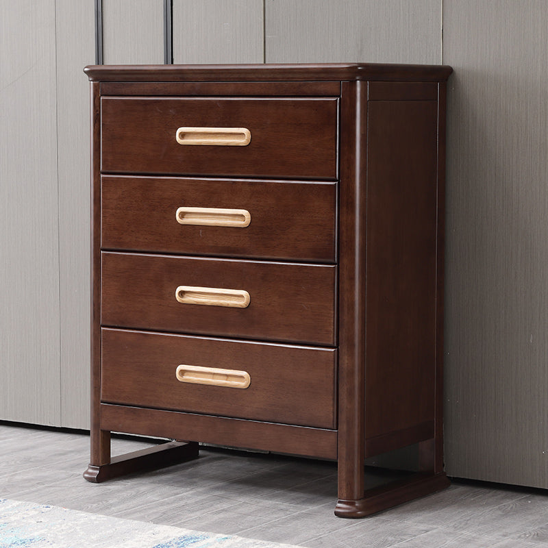Traditional Brown Storage Chest Dresser Vertical Wooden Chest with 3 / 4 / 5 Drawers