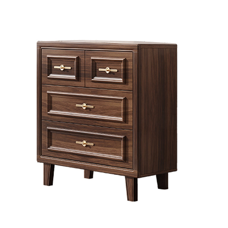 16" W Modern Brown Oak Storage Chest Dresser Wood Storage Chest with Drawers