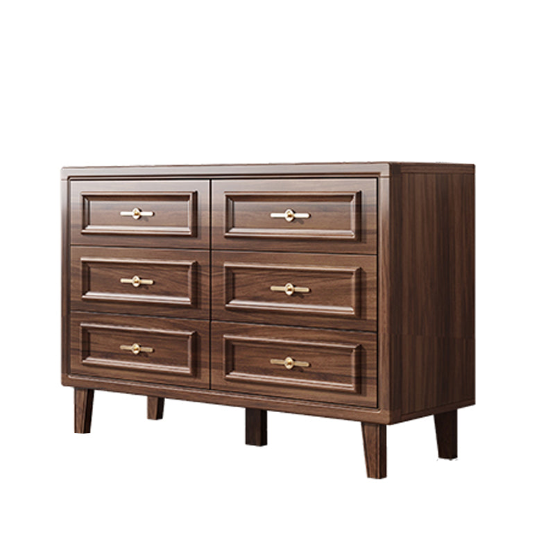 16" W Modern Brown Oak Storage Chest Dresser Wood Storage Chest with Drawers