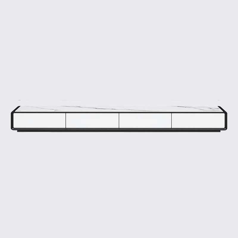 Slate and Wood Stand Console Contemporary Style Home Closed TV Cabinet