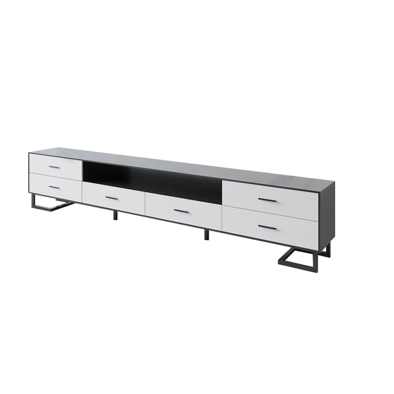 Wooden TV Stand Console Modern Minimalist Home Open TV Cabinet