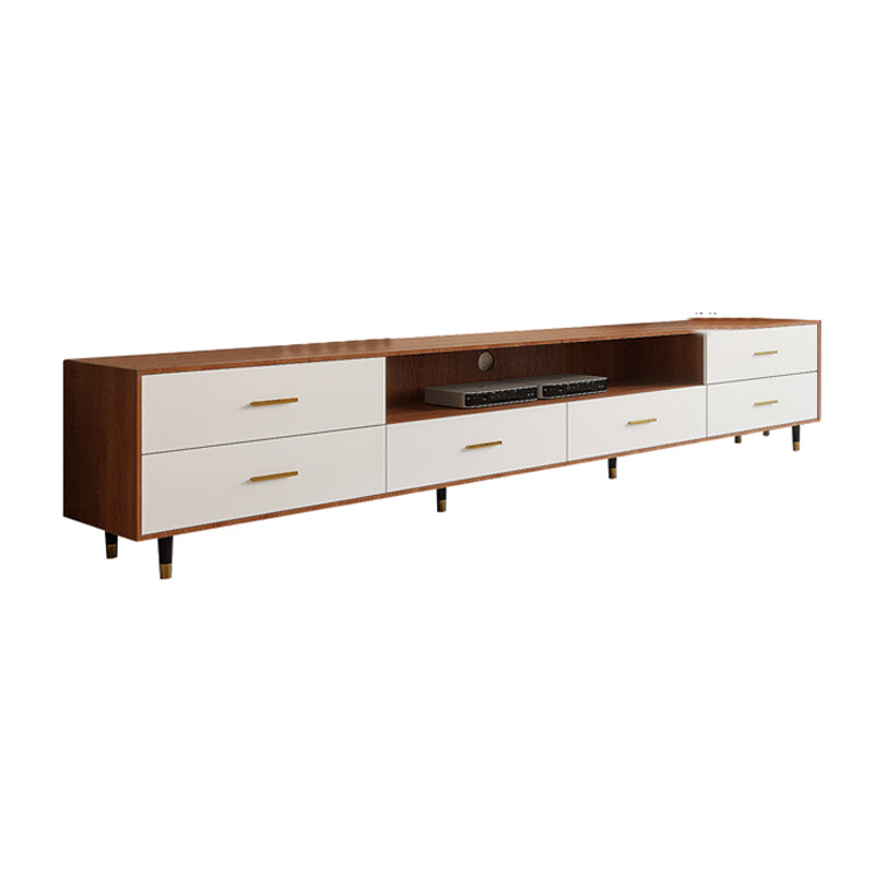 Wooden TV Stand Console Modern Minimalist Home Open TV Cabinet