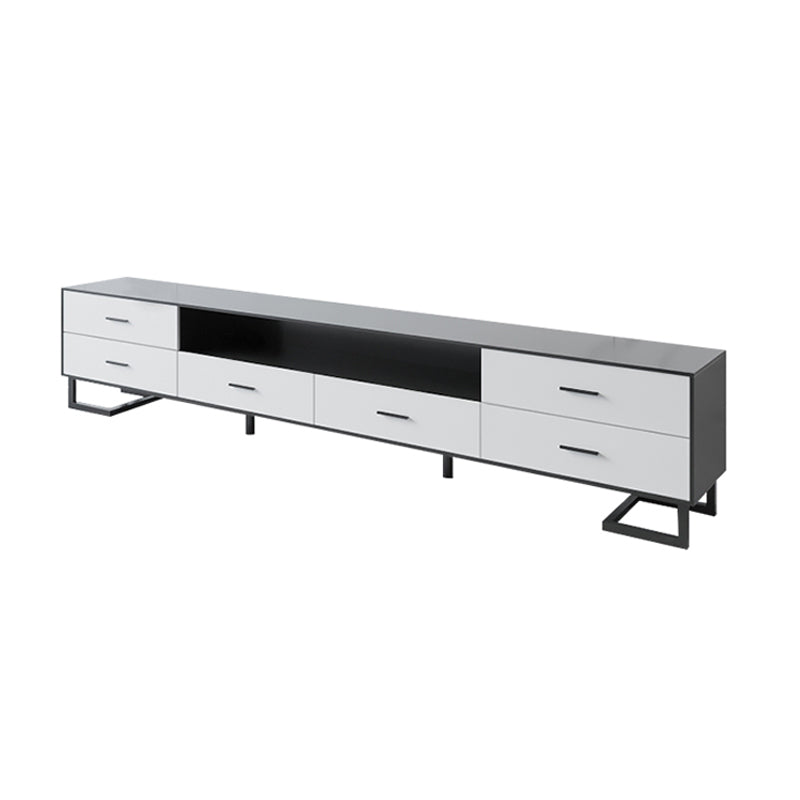 Wooden TV Stand Console Modern Minimalist Home Open TV Cabinet