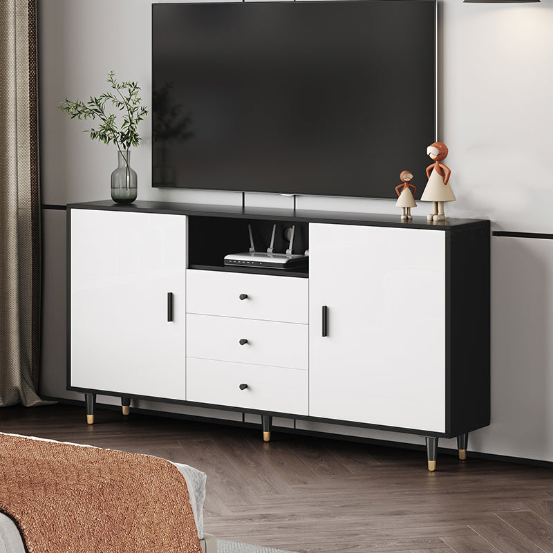 Wooden TV Cabinet Modern Minimalist Home Open TV Stand Console