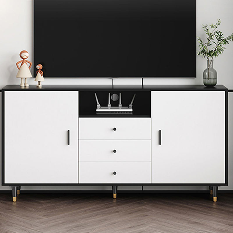 Wooden TV Cabinet Modern Minimalist Home Open TV Stand Console