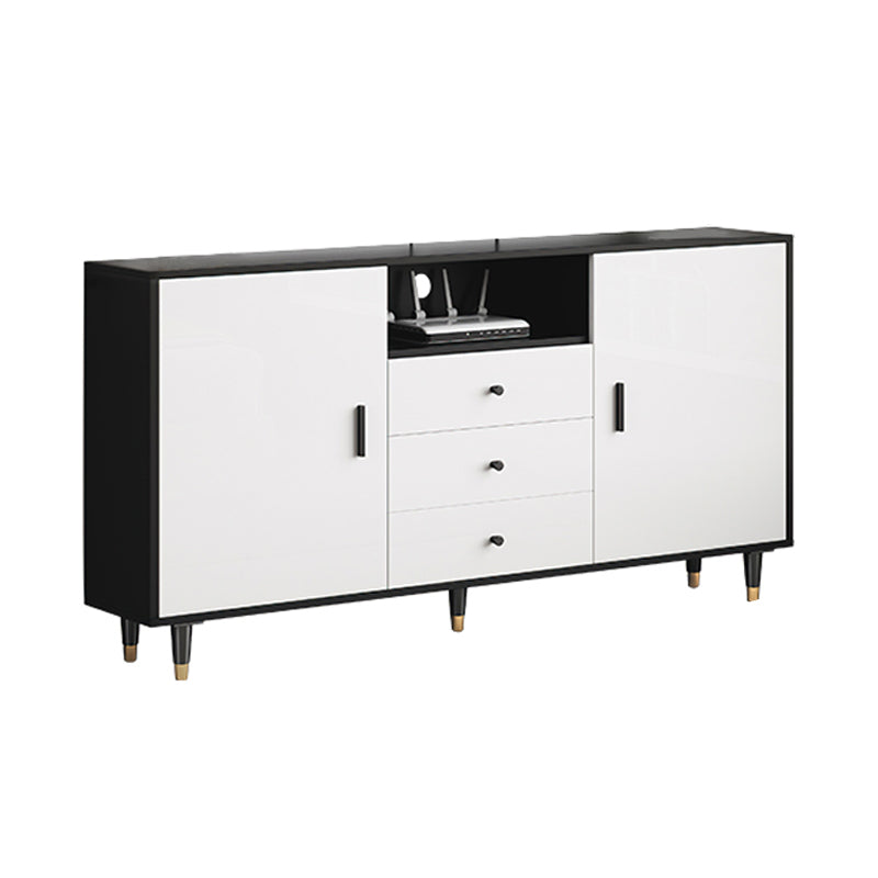 Wooden TV Cabinet Modern Minimalist Home Open TV Stand Console