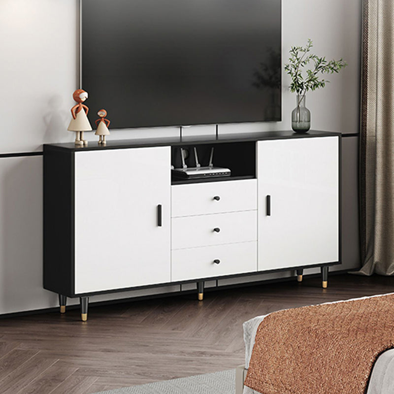 Wooden TV Cabinet Modern Minimalist Home Open TV Stand Console