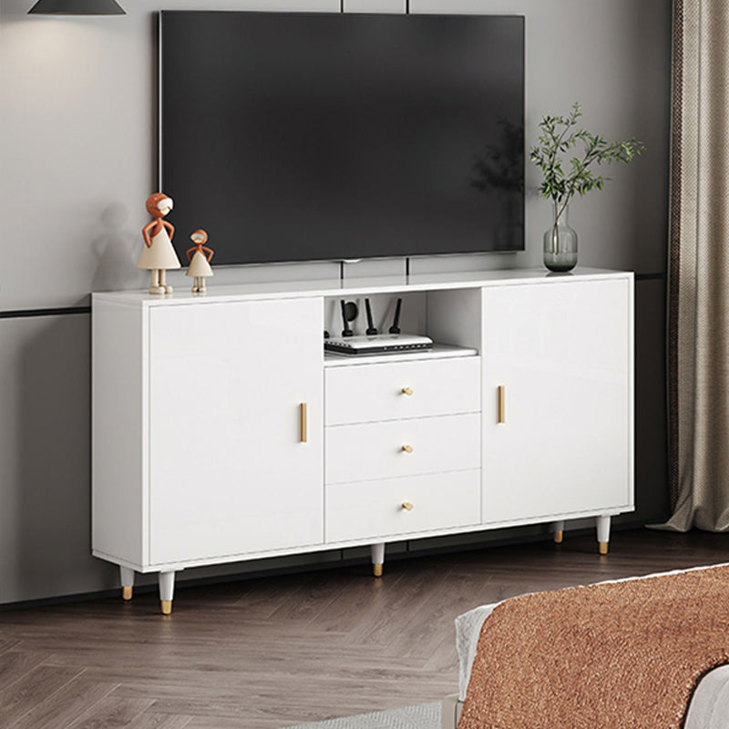 Wooden TV Cabinet Modern Minimalist Home Open TV Stand Console