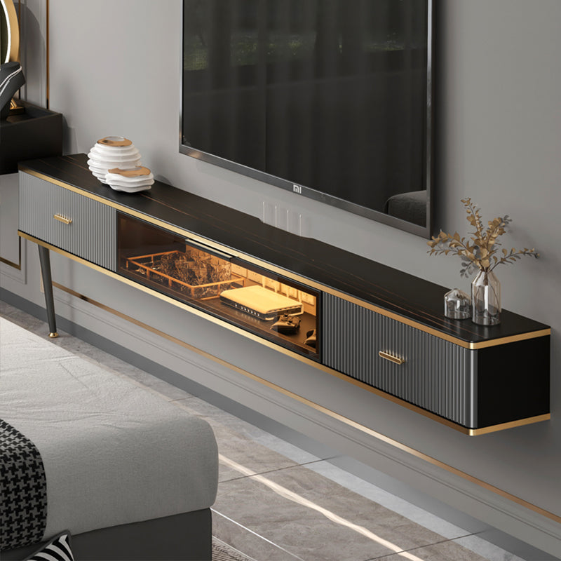 Black Slate TV Cabinet Gorgeous Style Home Wall Mounted TV Cabinet Console